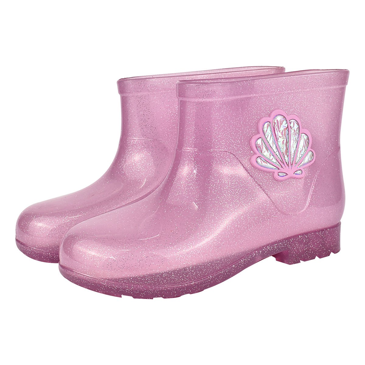Bota Galocha Infantil Menina-Galocha ConchaRosa Glitter